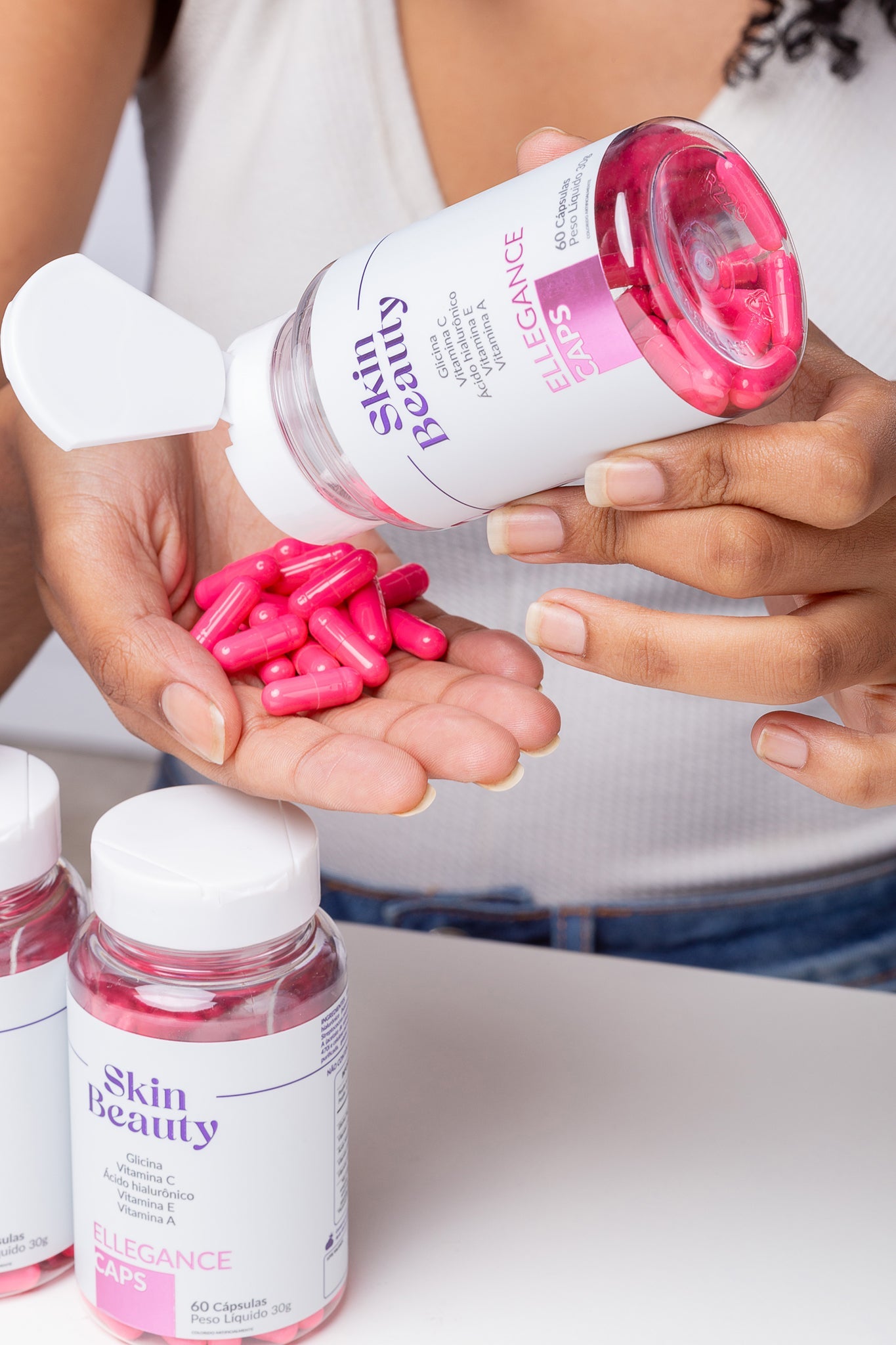 nutricosméticos, cápsulas que te entregam todas as vitaminas para tratar sua pele de dentro para fora.
